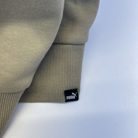 Puma Men XL Fleece Hoodie Logo Graphic Pockets Tan/Oak Color New w/Tags - Picture 9 of 9